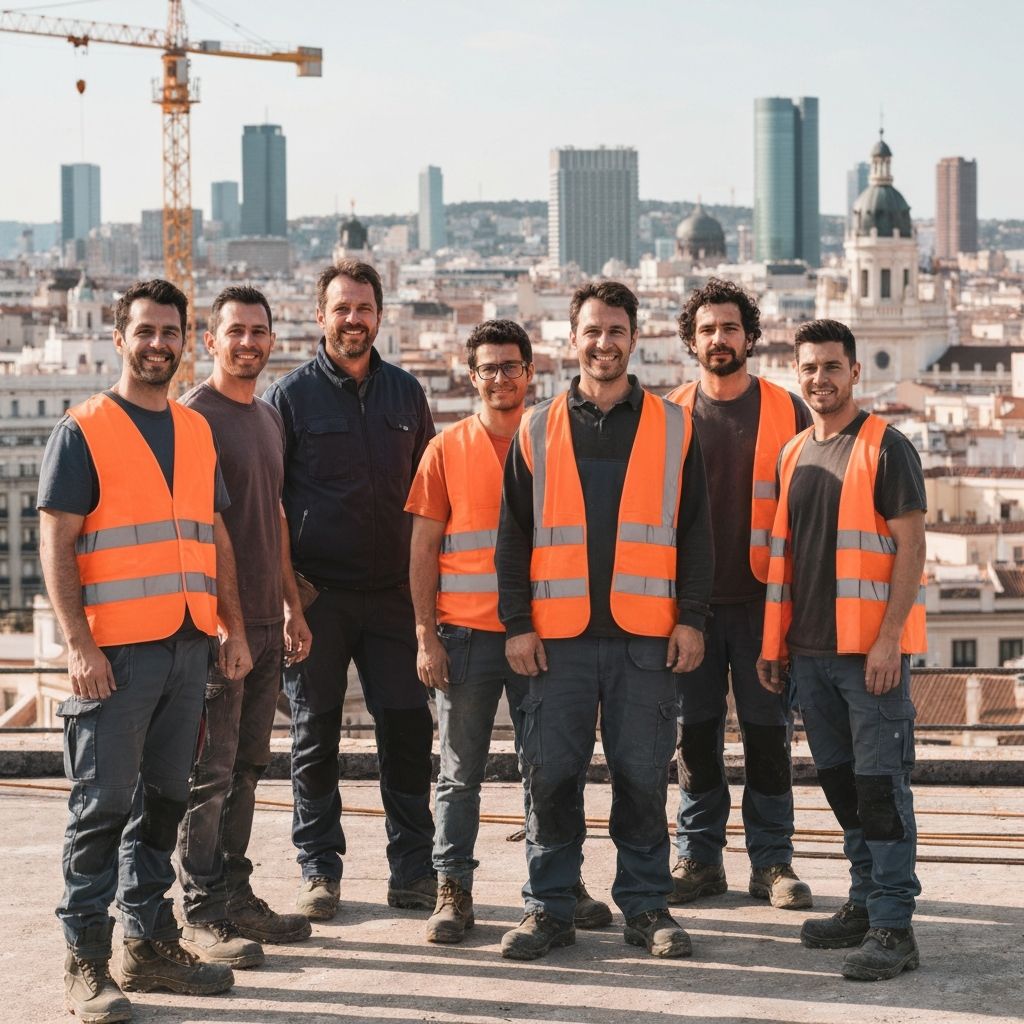 Equipo de Tejados Bellavista trabajando
