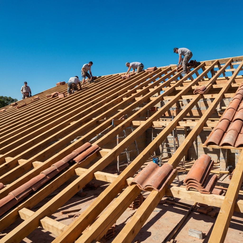 Construcción de tejado nuevo en Zona Segovia, Sierra